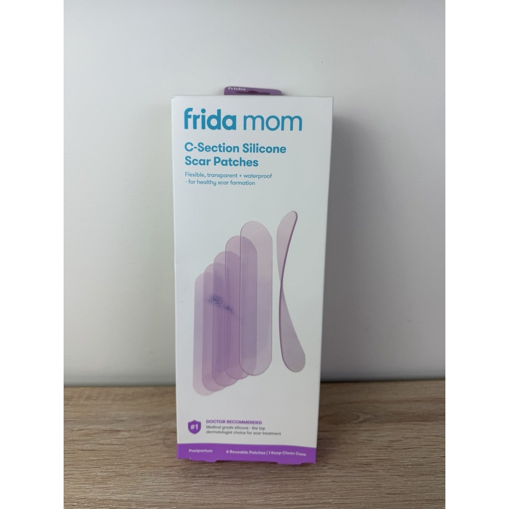 Frida Mom Silicone C-Section Scar Patches for Abdomen, Waterproof, Case